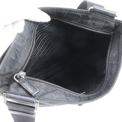 Prada Tessuto Nylon Triangle Logo Leather Shoulder Bag Crossbody Commuting