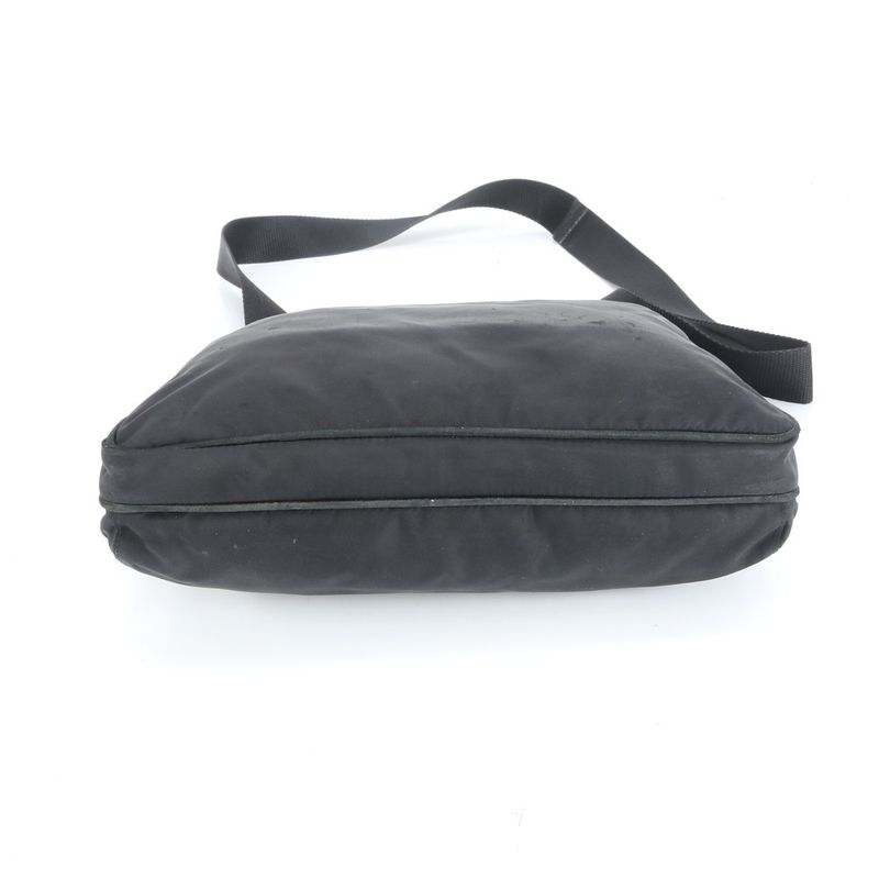 Prada Tessuto Nylon Triangle Logo Leather Shoulder Bag Crossbody Commuting