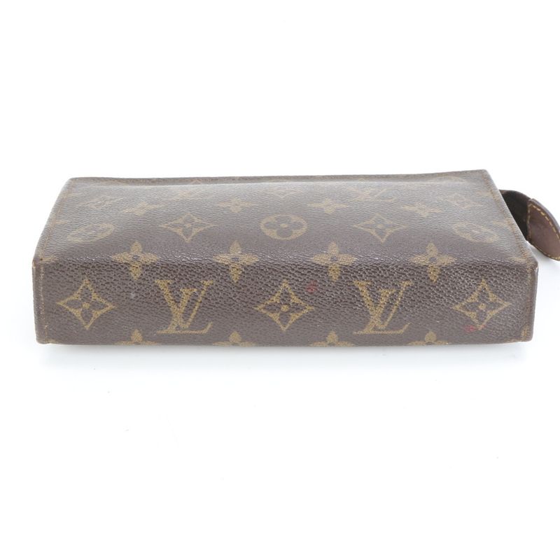 Louis Vuitton Monogram M42238 Leather Pouch Second Clutch Bag Men Women RUM