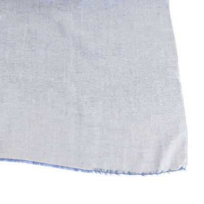 Louis Vuitton Logo Gradient Scarf Cashmere Silk Blend Shawl Large Size Blue Men