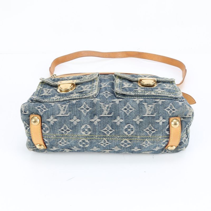 Louis Vuitton Monogram Denim Baggy PM M95049 Leather Shoulder Bag Crossbody