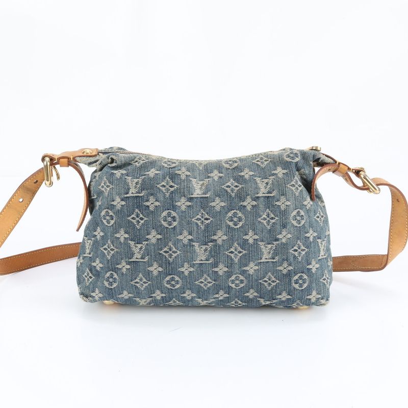 Louis Vuitton Monogram Denim Baggy PM M95049 Leather Shoulder Bag Crossbody
