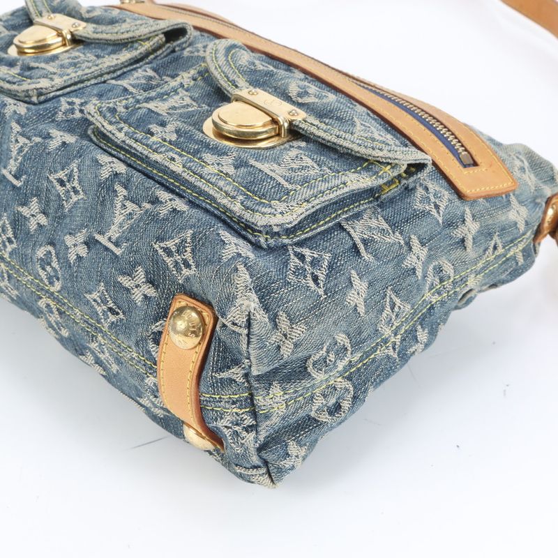 Louis Vuitton Monogram Denim Baggy PM M95049 Leather Shoulder Bag Crossbody