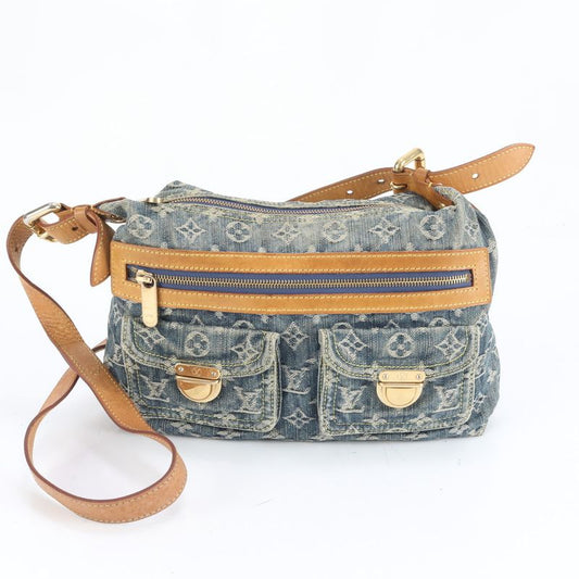 Louis Vuitton Monogram Denim Baggy PM M95049 Leather Shoulder Bag Crossbody