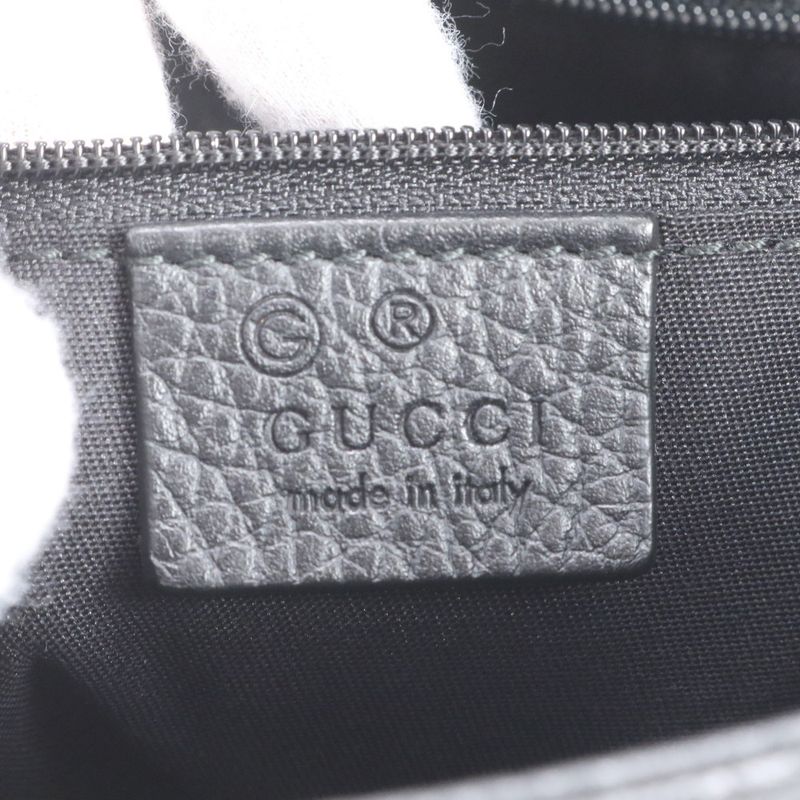 Gucci Bamboo Tassel 365346 Leather 2WAY Tote Bag Crossbody Shoulder Black A4