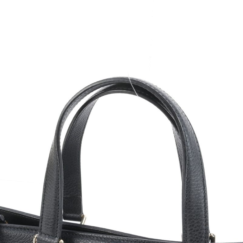 Gucci Bamboo Tassel 365346 Leather 2WAY Tote Bag Crossbody Shoulder Black A4