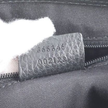 Gucci Bamboo Tassel 365346 Leather 2WAY Tote Bag Crossbody Shoulder Black A4