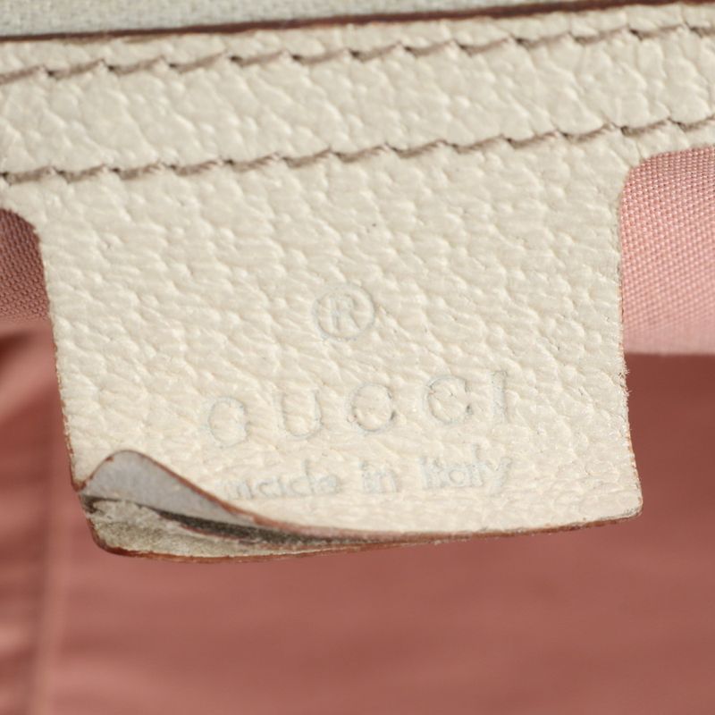 Gucci GG Canvas Sherry Line 139260 Leather Tote Bag Shoulder Pink A4 Ladies RUM