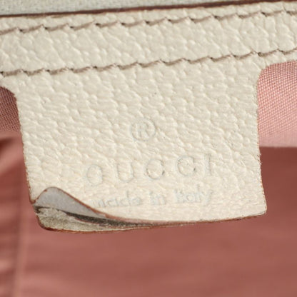 Gucci GG Canvas Sherry Line 139260 Leather Tote Bag Shoulder Pink A4 Ladies RUM