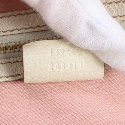 Gucci GG Canvas Sherry Line 139260 Leather Tote Bag Shoulder Pink A4 Ladies RUM