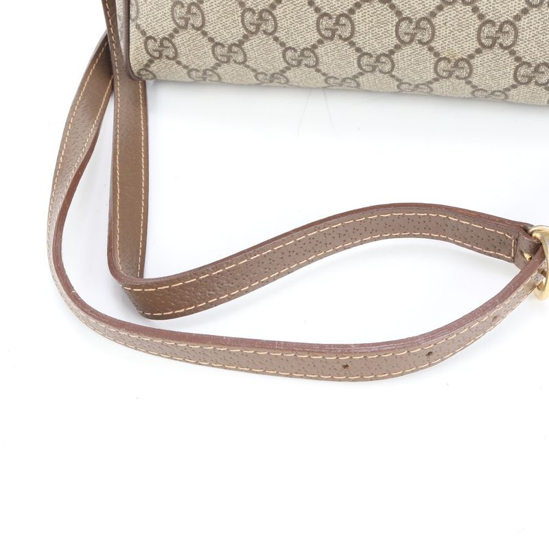 Gucci GG Supreme Sherry Line 001-50-6655 Leather Shoulder Bag Crossbody Genuine