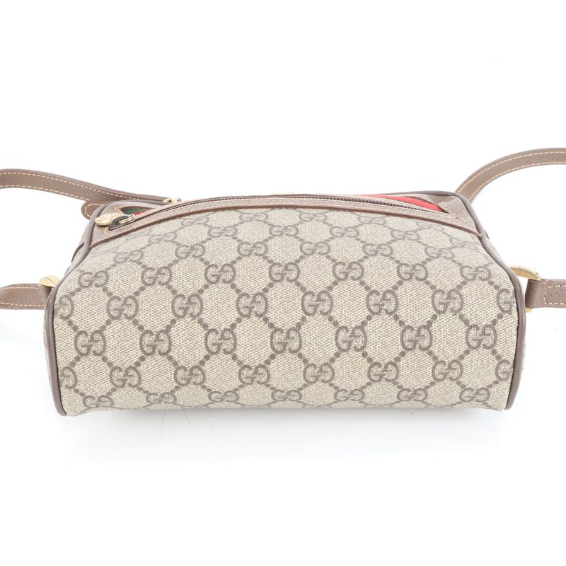 Gucci GG Supreme Sherry Line 001-50-6655 Leather Shoulder Bag Crossbody Genuine