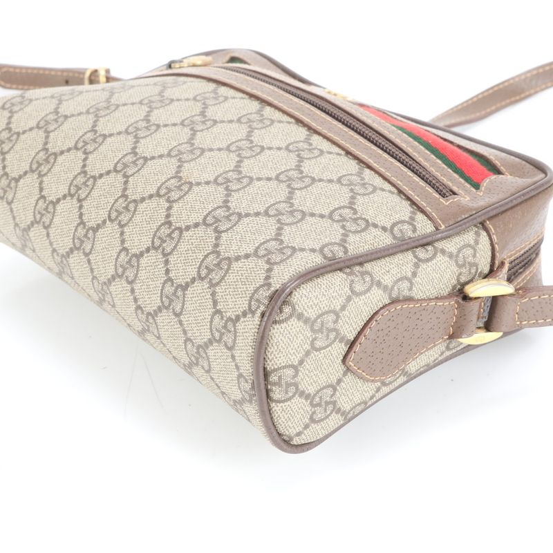 Gucci GG Supreme Sherry Line 001-50-6655 Leather Shoulder Bag Crossbody Genuine