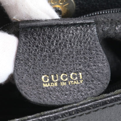 Gucci Bamboo Diana Leather Tote Bag Hand Genuine Leather Black Women's RUM
