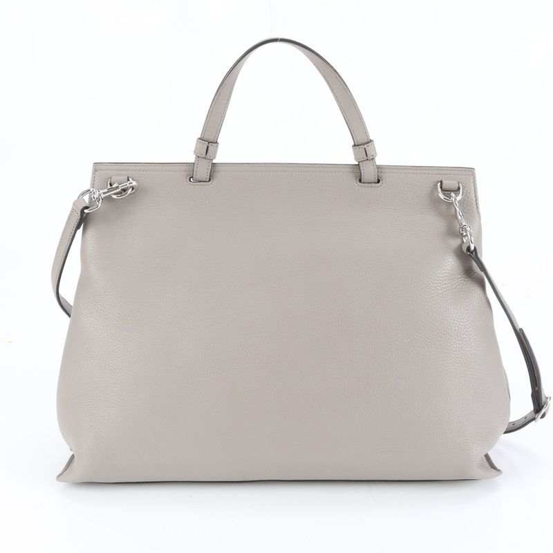 Gucci Bamboo Daily 370830 Leather 2WAY Shoulder Bag Crossbody Hand Genuine