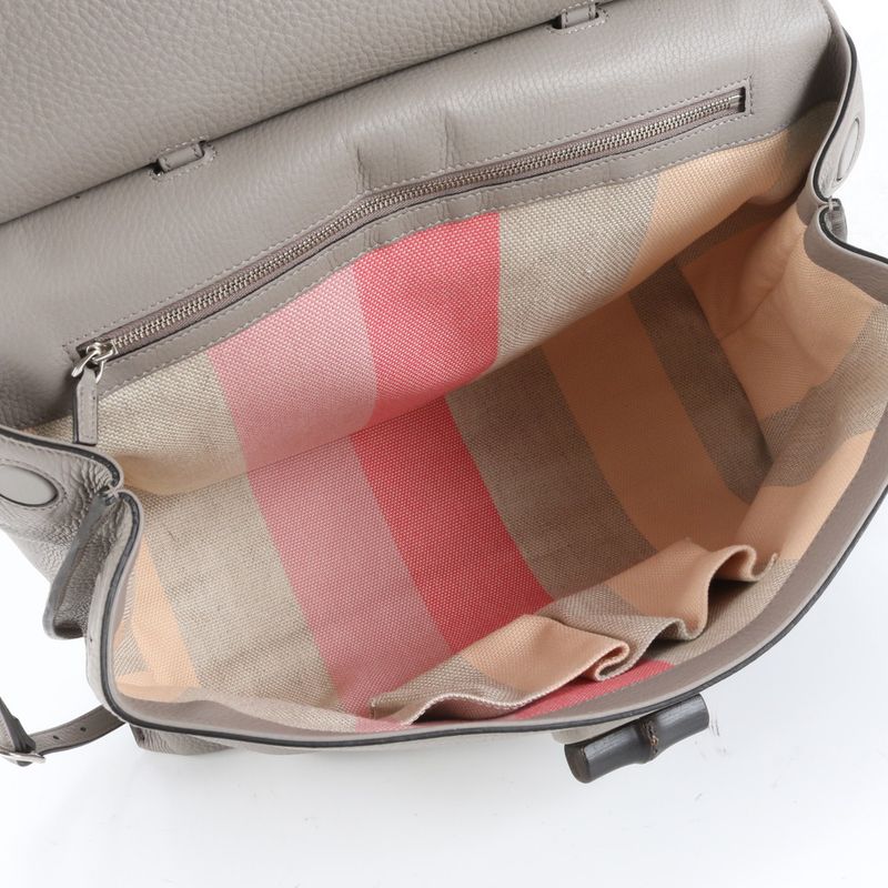 Gucci Bamboo Daily 370830 Leather 2WAY Shoulder Bag Crossbody Hand Genuine