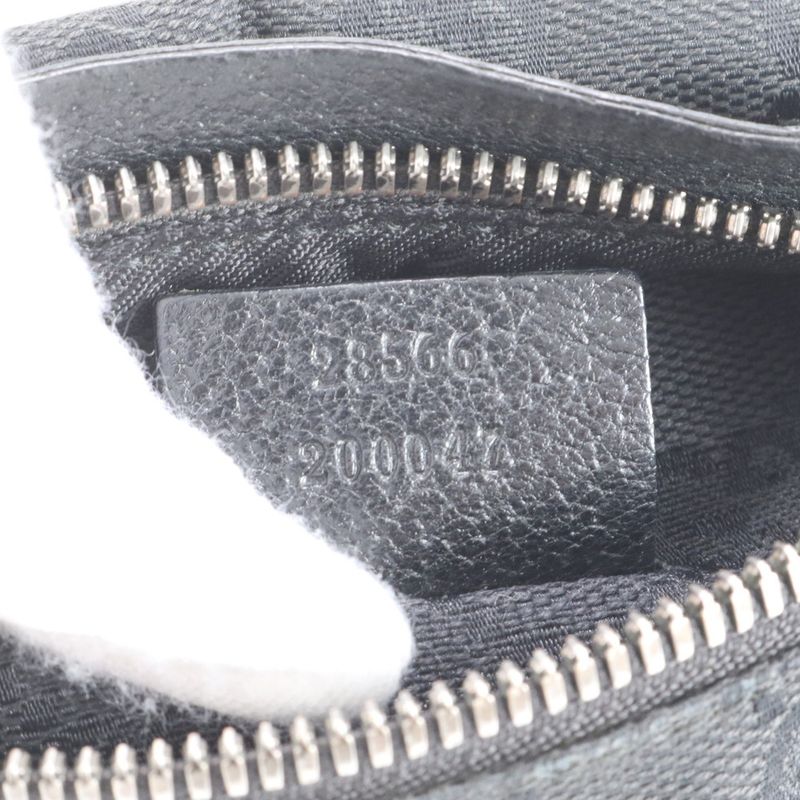 Gucci GG Canvas 28566 Leather 2WAY Body Bag Crossbody Waist Pouch Shoulder