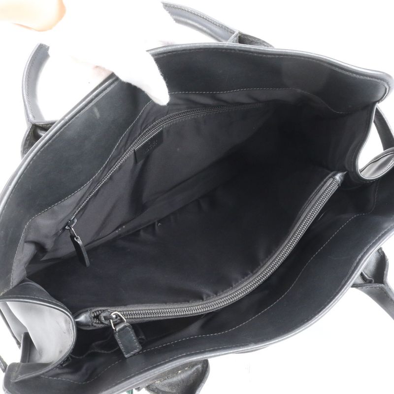 Gucci Sherry Line 246410 Leather Nylon Business Bag Document Bag Briefcase