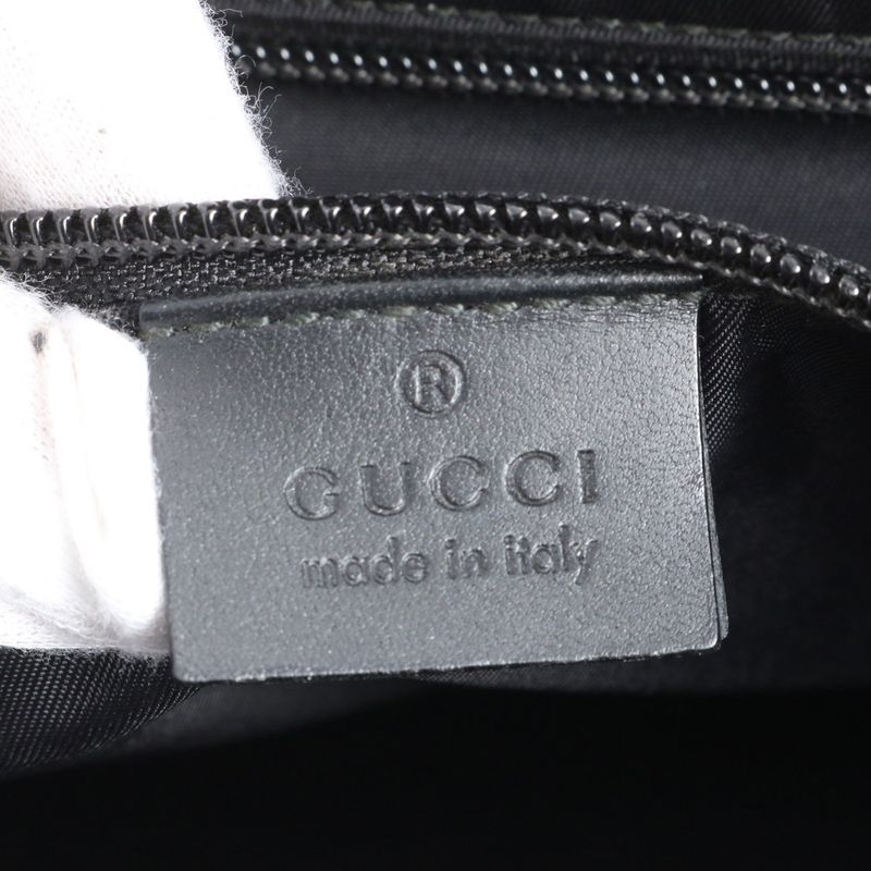 Gucci Sherry Line 246410 Leather Nylon Business Bag Document Bag Briefcase