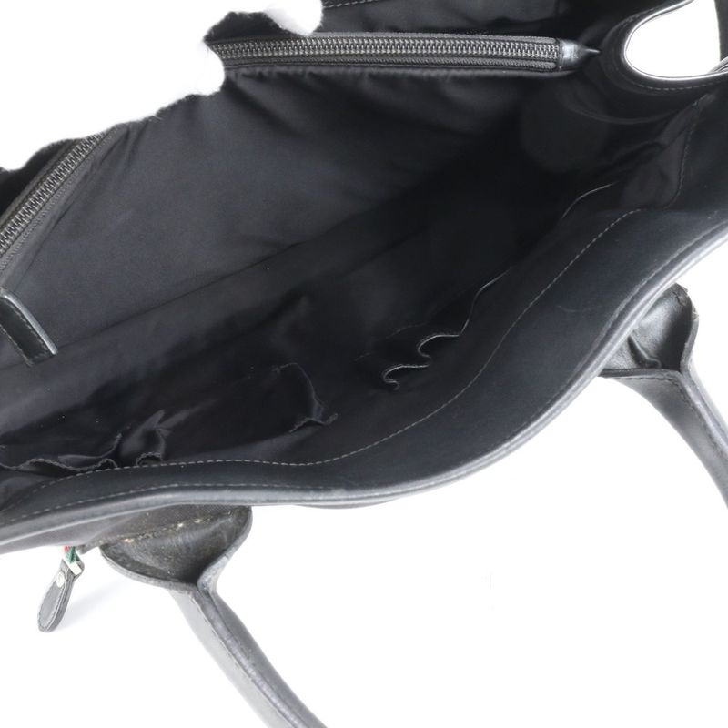 Gucci Sherry Line 246410 Leather Nylon Business Bag Document Bag Briefcase