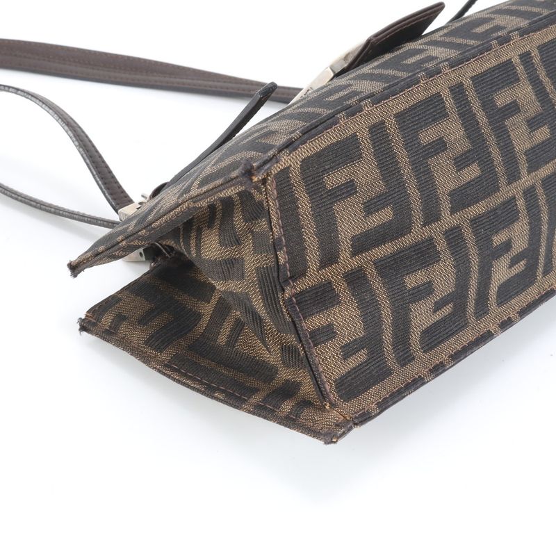 Fendi Zucca FF Hardware 8915965001 Leather Shoulder Bag Shoulder Hand Genuine