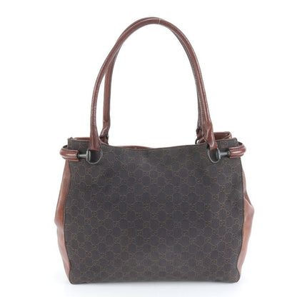 Gucci GG Canvas Horsebit 101346 Leather Tote Bag Shoulder Hand Genuine Leather