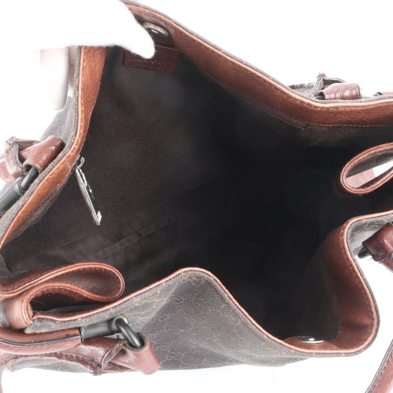 Gucci GG Canvas Horsebit 101346 Leather Tote Bag Shoulder Hand Genuine Leather