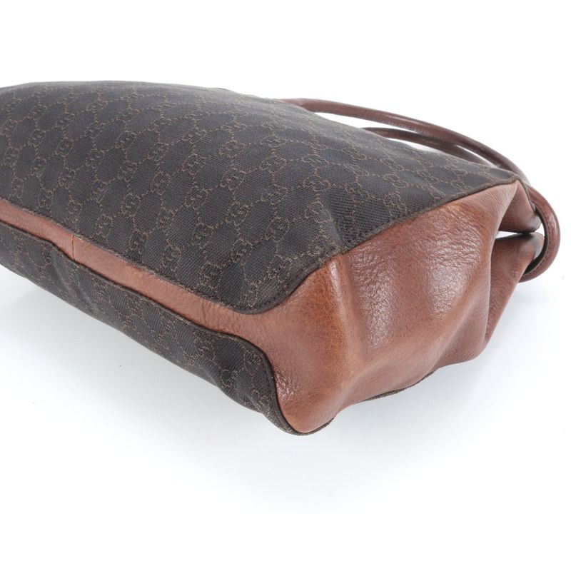 Gucci GG Canvas Horsebit 101346 Leather Tote Bag Shoulder Hand Genuine Leather