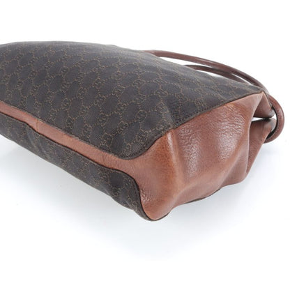 Gucci GG Canvas Horsebit 101346 Leather Tote Bag Shoulder Hand Genuine Leather