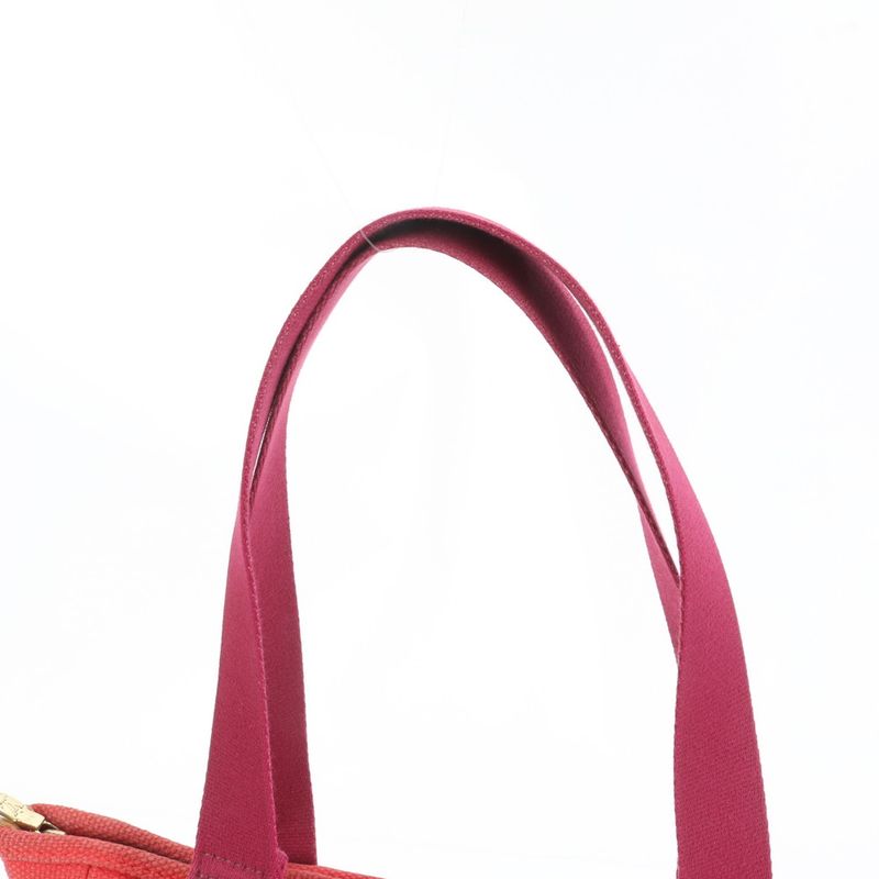 Louis Vuitton Antigua Cabas MM Rouge M40034 Leather Canvas Tote Bag Shoulder