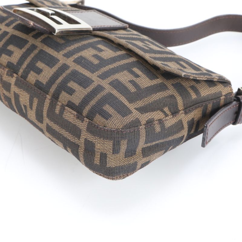 Fendi Zucca Mamma Bucket Leather Canvas Shoulder Bag Shoulder Hand Ladies RCM