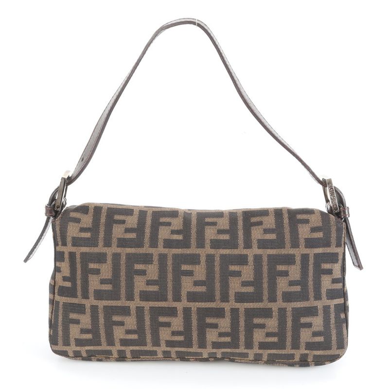 Fendi Zucca Mamma Bucket Leather Canvas Shoulder Bag Shoulder Hand Ladies RCM