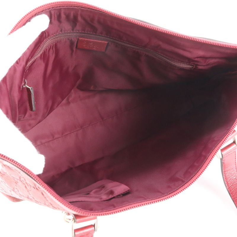 Guccissima Abbey Red 272399 Leather Tote Bag Shoulder Hand Genuine Leather