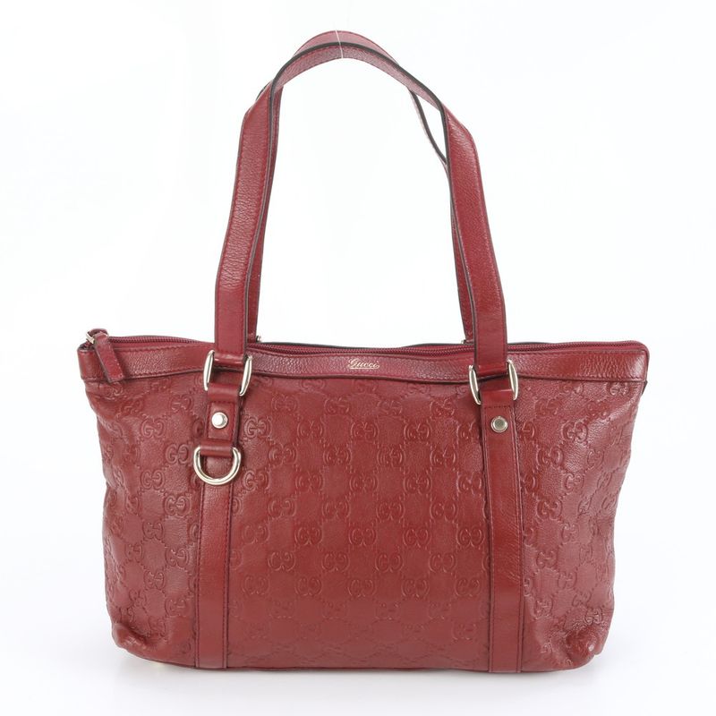 Guccissima Abbey Red 272399 Leather Tote Bag Shoulder Hand Genuine Leather