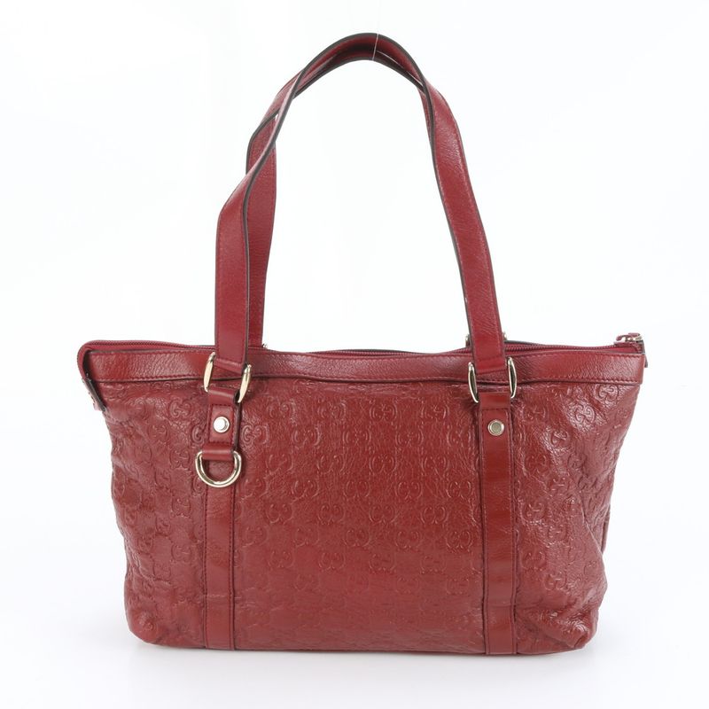 Guccissima Abbey Red 272399 Leather Tote Bag Shoulder Hand Genuine Leather