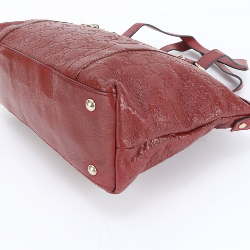 Guccissima Abbey Red 272399 Leather Tote Bag Shoulder Hand Genuine Leather