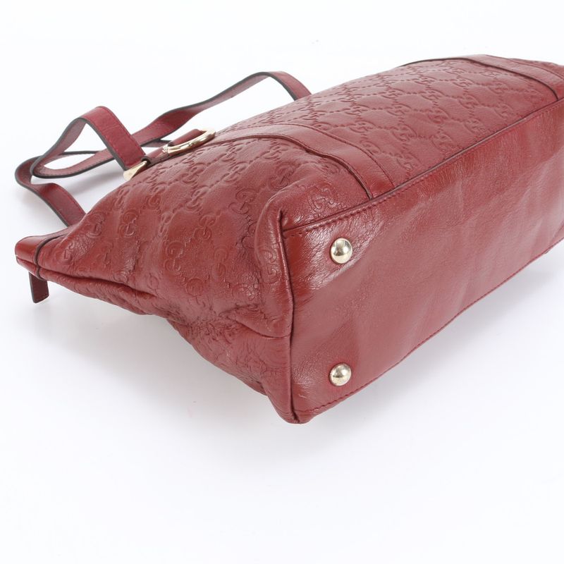 Guccissima Abbey Red 272399 Leather Tote Bag Shoulder Hand Genuine Leather