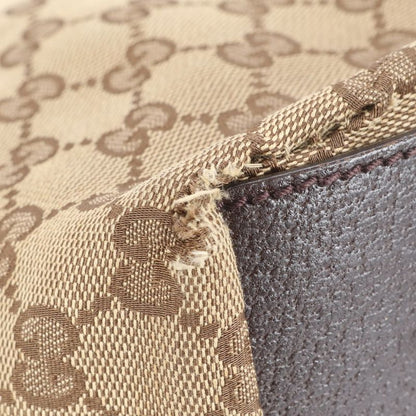 Gucci GG Canvas Sherry Line 131230 Leather Tote Bag Shoulder Hand Ladies RCM