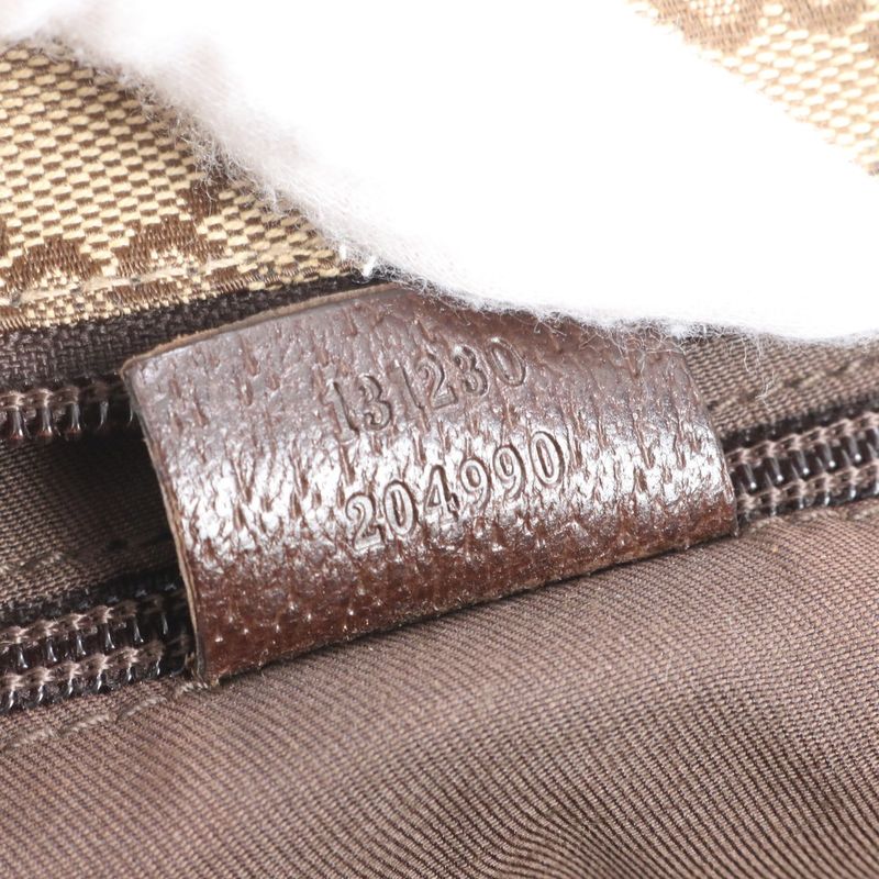 Gucci GG Canvas Sherry Line 131230 Leather Tote Bag Shoulder Hand Ladies RCM