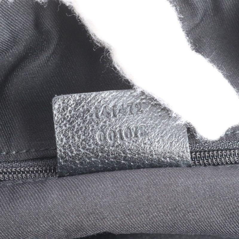 Gucci GG Canvas Abbey 141472 Leather Tote Bag Shoulder Commuter Black A4 Men