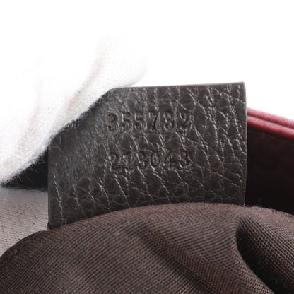 Gucci GG Nylon 355732 Leather Tote Bag Shoulder Hand Genuine Leather Pink A4