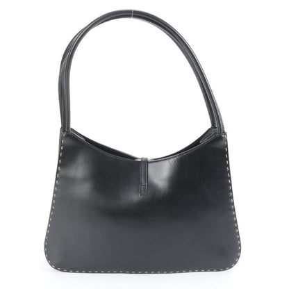 Gucci 001 4278 Leather Shoulder Bag Shoulder Hand Genuine Leather Black Women's