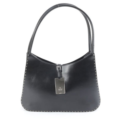 Gucci 001 4278 Leather Shoulder Bag Shoulder Hand Genuine Leather Black Women's
