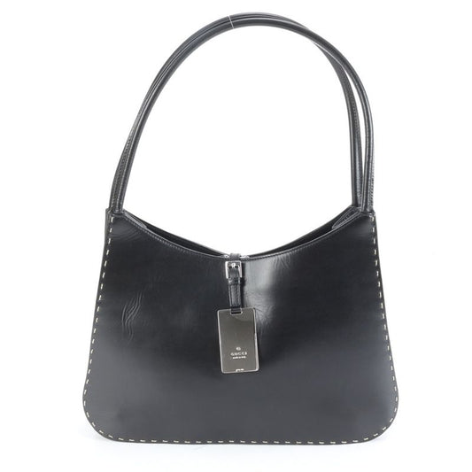 Gucci 001 4278 Leather Shoulder Bag Shoulder Hand Genuine Leather Black Women's