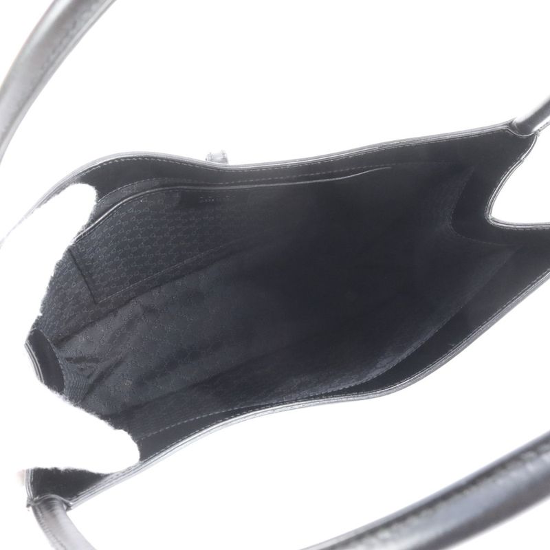 Gucci 001 4278 Leather Shoulder Bag Shoulder Hand Genuine Leather Black Women's