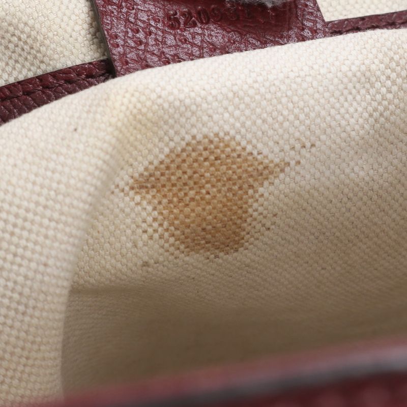 Gucci GG Canvas Brie 353120 Leather 2WAY Tote Bag Crossbody Shoulder Hand