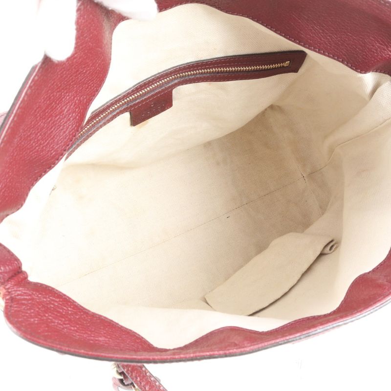 Gucci GG Canvas Brie 353120 Leather 2WAY Tote Bag Crossbody Shoulder Hand