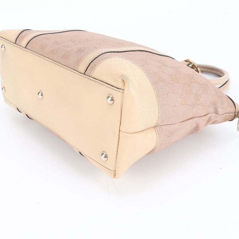 Gucci GG Canvas Lovely 257069 Leather Tote Bag Shoulder Hand Genuine Leather