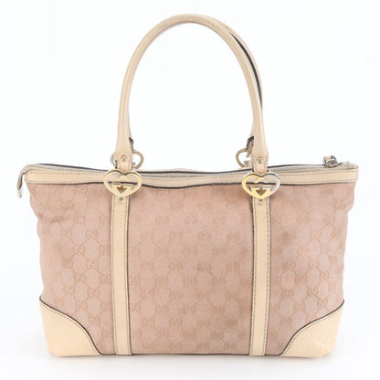 Gucci GG Canvas Lovely 257069 Leather Tote Bag Shoulder Hand Genuine Leather