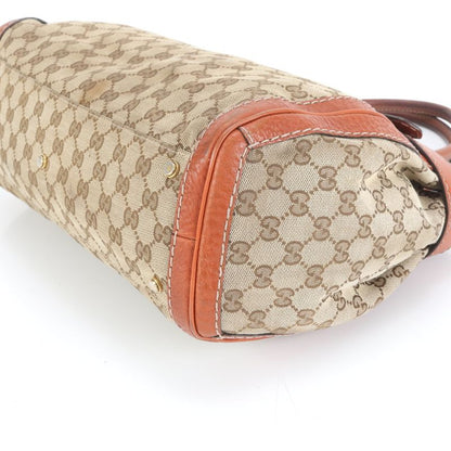 Gucci GG Canvas Running 247183 Leather Tote Bag Shoulder Hand Genuine Leather